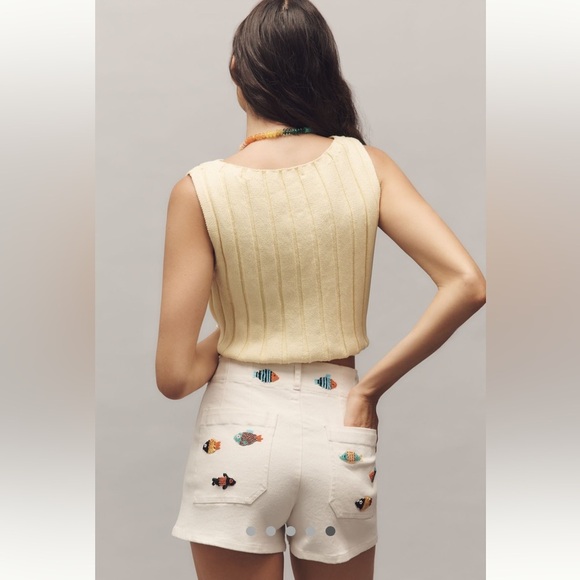 Anthropologie NWT The Colette Beaded Icon Shorts by Maeve size 25. - Picture 5 of 16